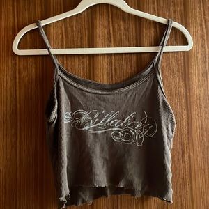 brown cropped tank tok